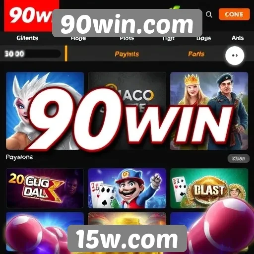 Diversidade de jogos disponíveis no 90win.com